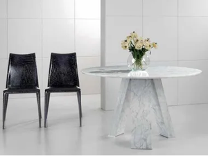 AURELIO - Round Carrara marble table _ International Marmi